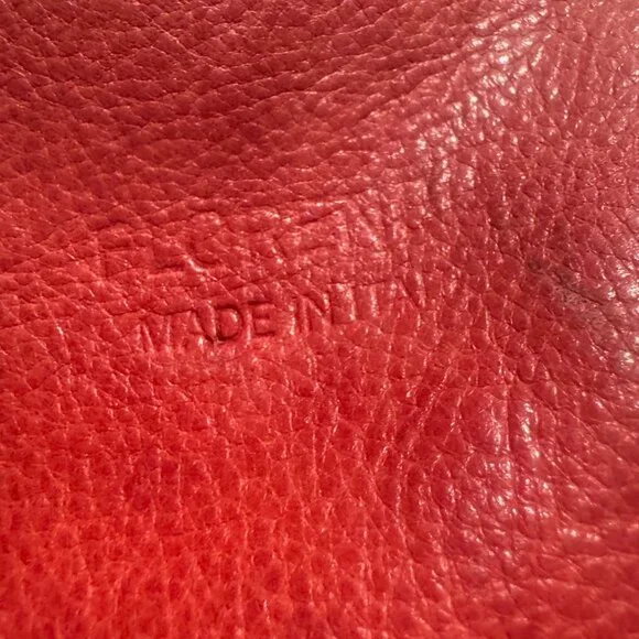 Florence leather cross body bag red brown read - Picture 4 of 15